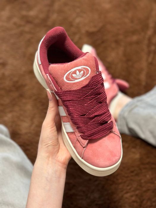 Жіночі замшеві нові кросівки Adidas Campus Pink зручні рожеві стильні