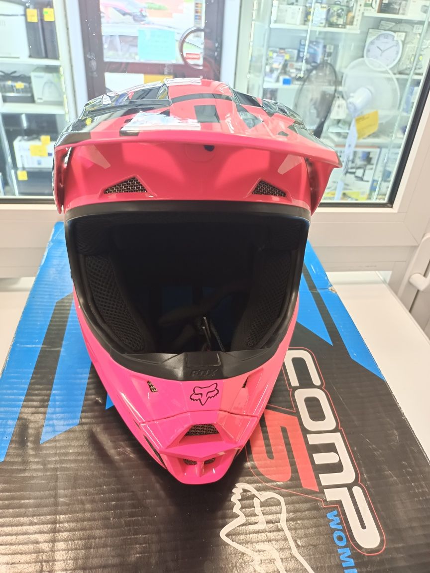 Kask FOX V1 Enduro Cross r. S 55-56 Pink Jak Nowy