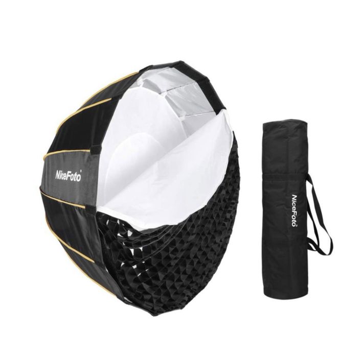 NiceFoto LED-90 см софтбокс параболічний швидкоскладаний сотими Bowens