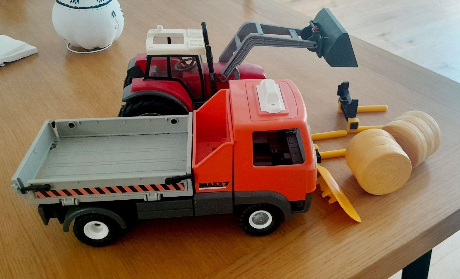 Playmobil traktor i ciężarówka