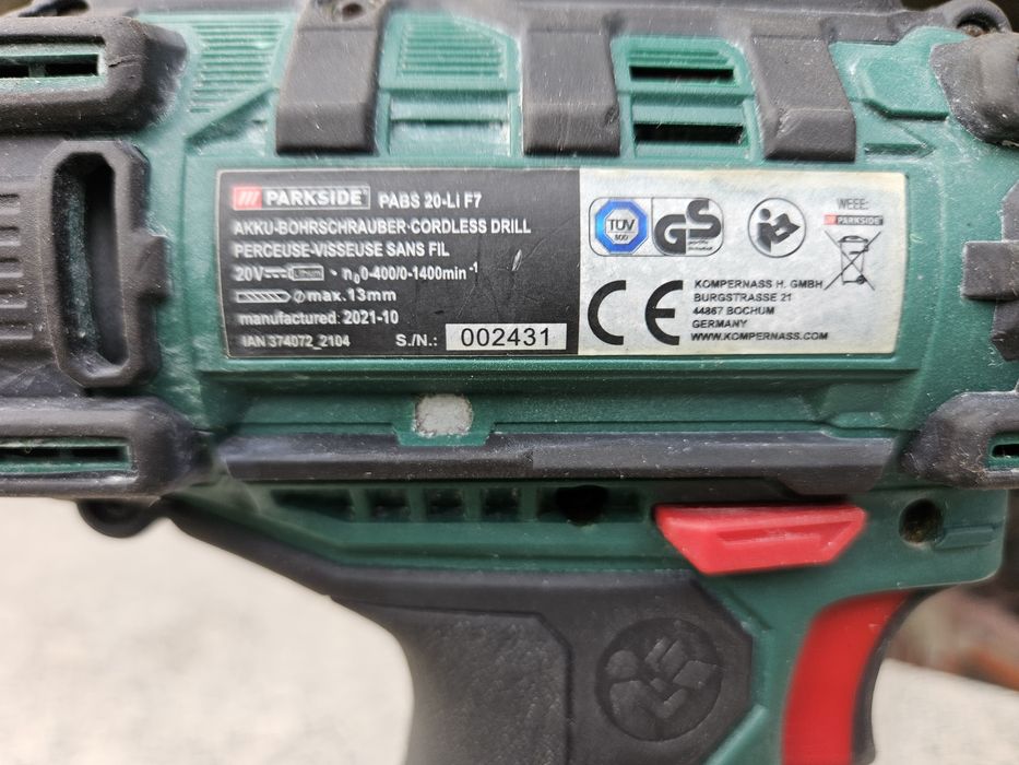 Parkside Wkrętarka + Akumulator 2ah