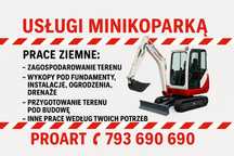 Usługi minikoparką - Prace ziemne
