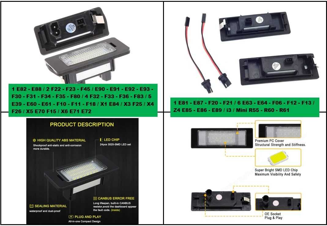 Luz LED matrícula para BMW