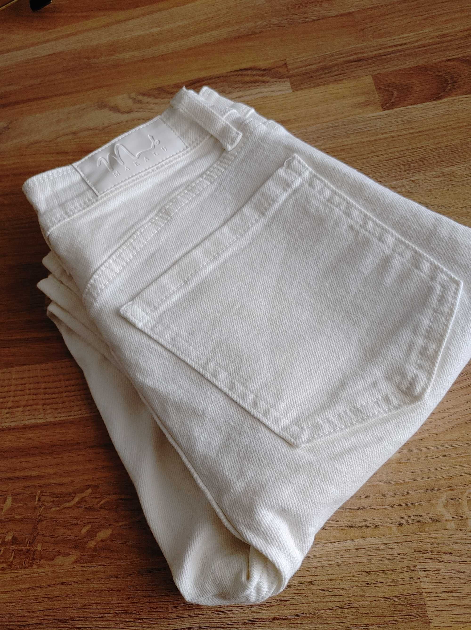 Białe spodnie jeansowe Makalu r. 34