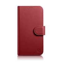 Etui Portfel Wallet Case Anti-RFID iCarer do iPhone 14 Czerwone