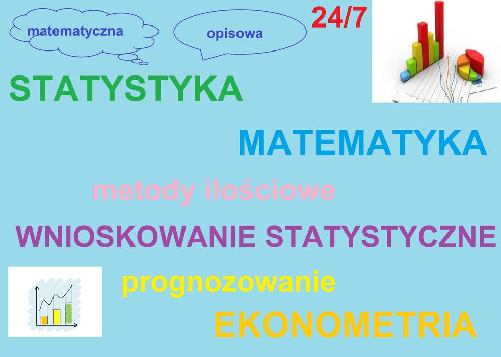 Pomoc w nauce-statystyka, ekonometria, metody ilościowe, prognozowanie