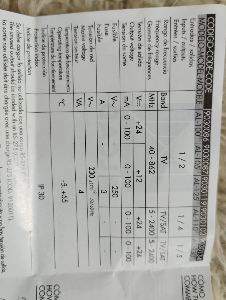 Wzmacniacz sygnału DVB-T anteny TV, SPLITER,
