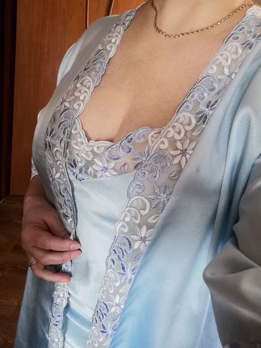 Шовкова ночнушка нічна сорочка Ночная