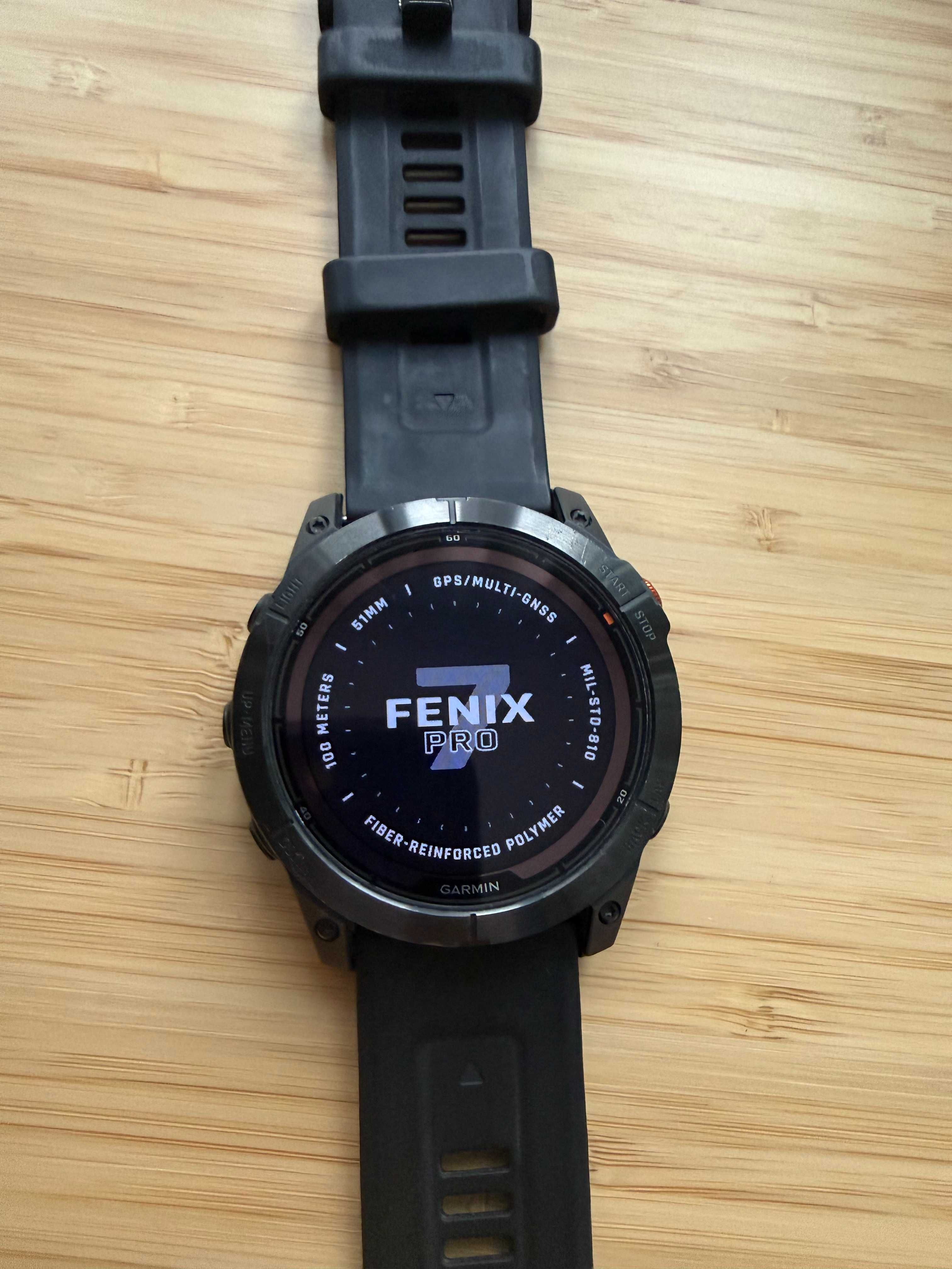 Garmin Fenix 7X Pro Solar czarny, stan 8,5/10, gwarancja do 06.2026