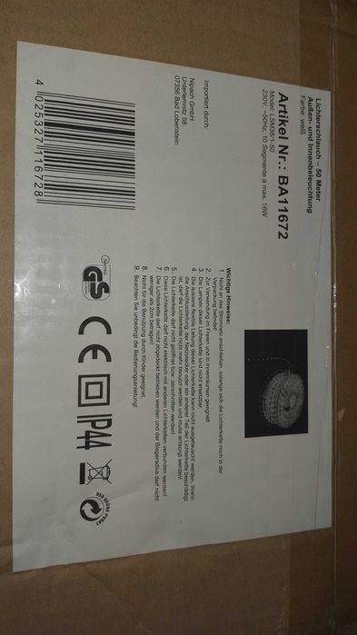 Wąż świetlny 1 sztuka mini żarówki 50 metrów długi na zewnątrz komplet