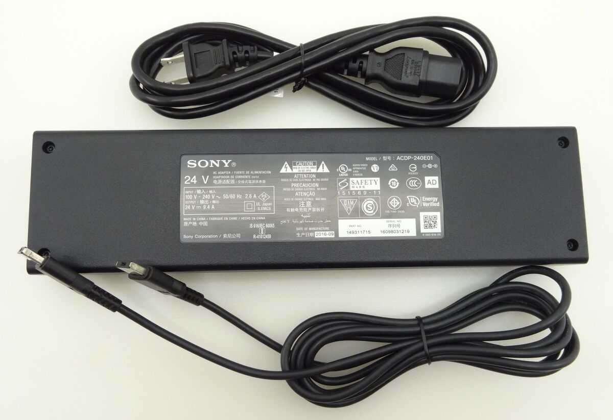 Oryginalny zasilacz sieciowy Sony ACDP-240E01 24 V 9,4 A z przewodami