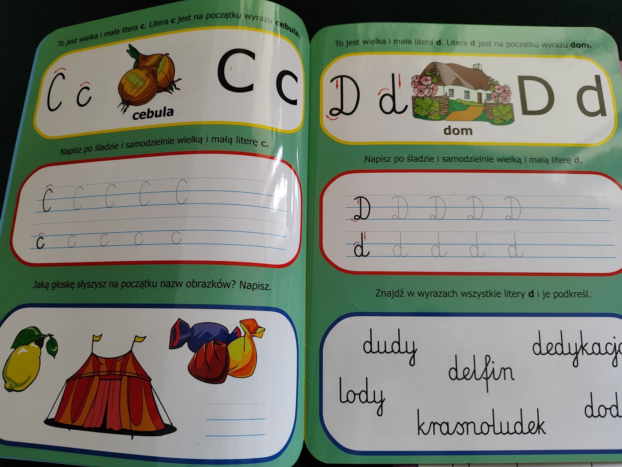 Literki zmywalna książeczka 2 szt. jak nowa