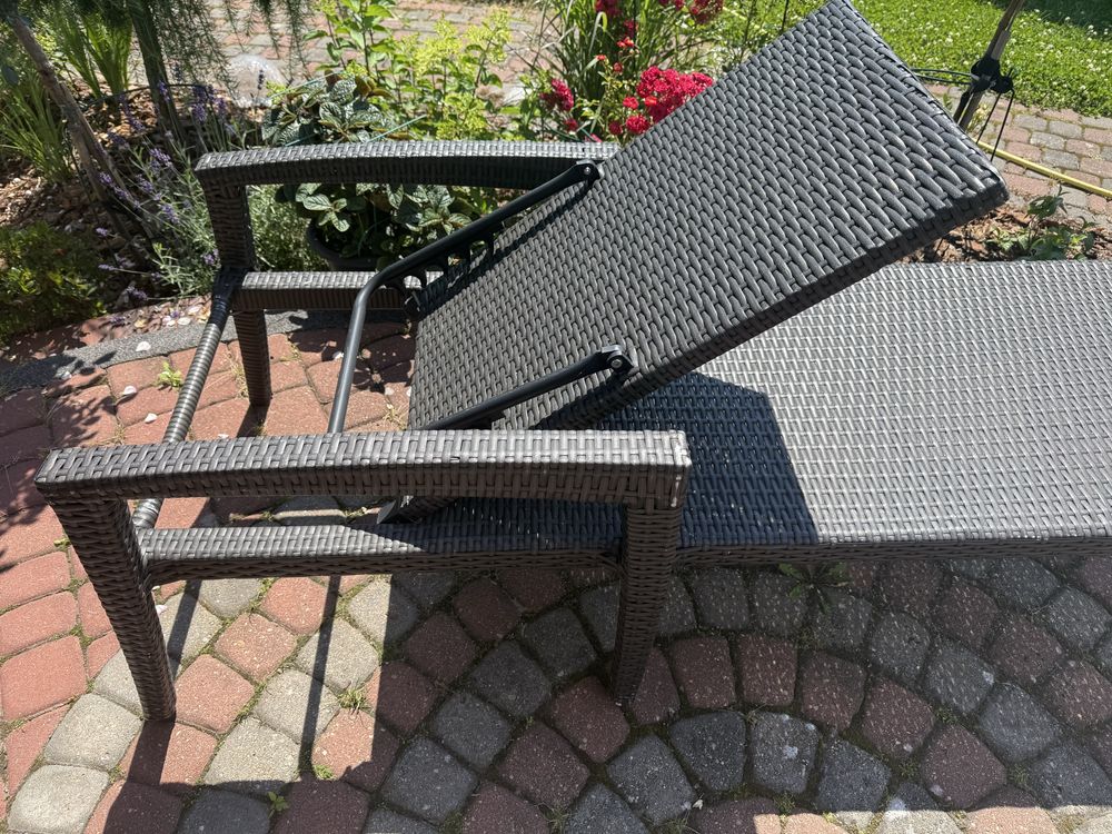 Lezak z technorattanu taras balkon
