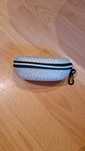 Brokatowe etui na okulary  na suwak organizer elegancki kobiece