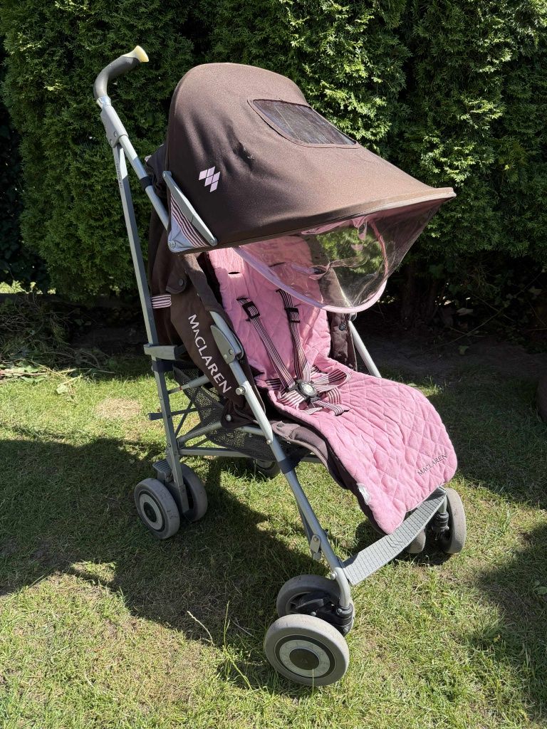 Wózek spacerowy Maclaren Techno XLR – brązowo-różowy
