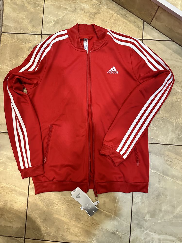 Спортивна кофта adidas essentials 3-stripes red track suit h10157