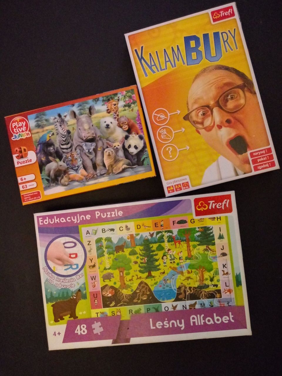 Puzzle trójwymiar ZOO + Leśne plotki + Kalambury