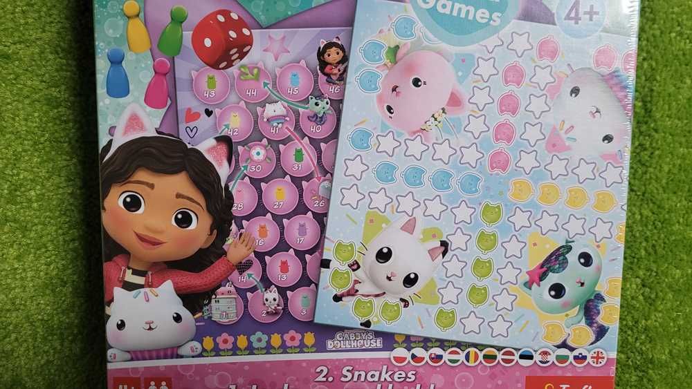 Trefl Koci Domek Gabi gry planszowe 2w1 Chińczyk ludo węże i drabiny