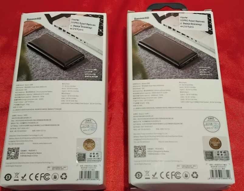 2 powerbanki Baseus Mini JA 30000mAh