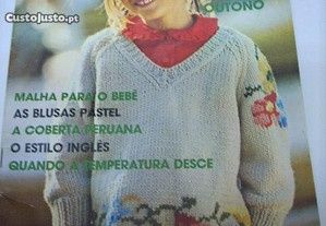 Revistas vintage de croché, ponto cruz e bordados