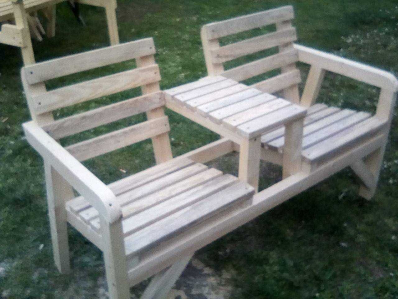 ławka ogrodowa ze stolikiem