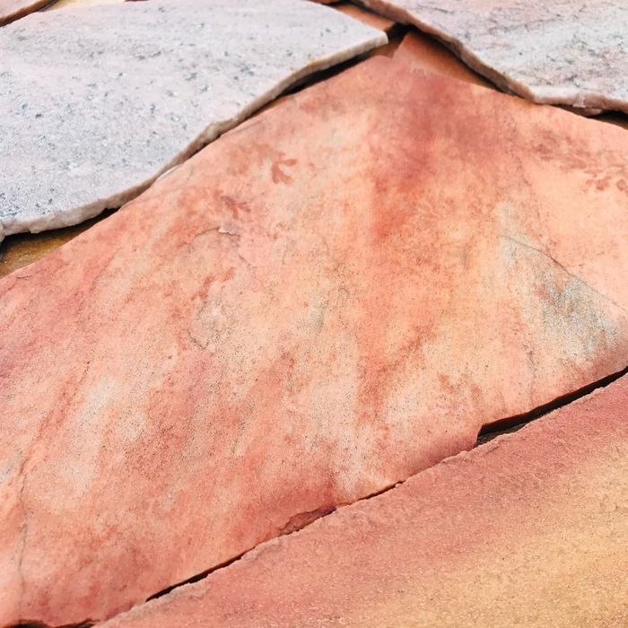 RÓŻOWY ŁUPEK NATURALNY Twardy Kamień na Schody Taras do Akwarium Grys