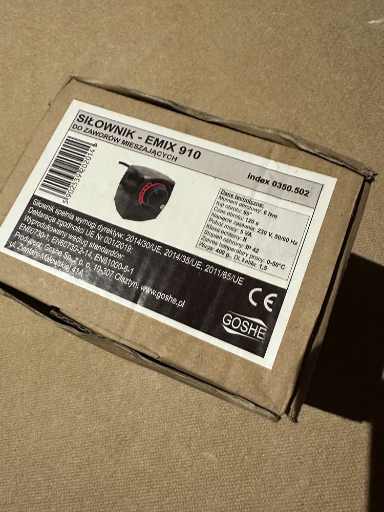 Siłownik do zaworu mieszajacego Goshe emix 910