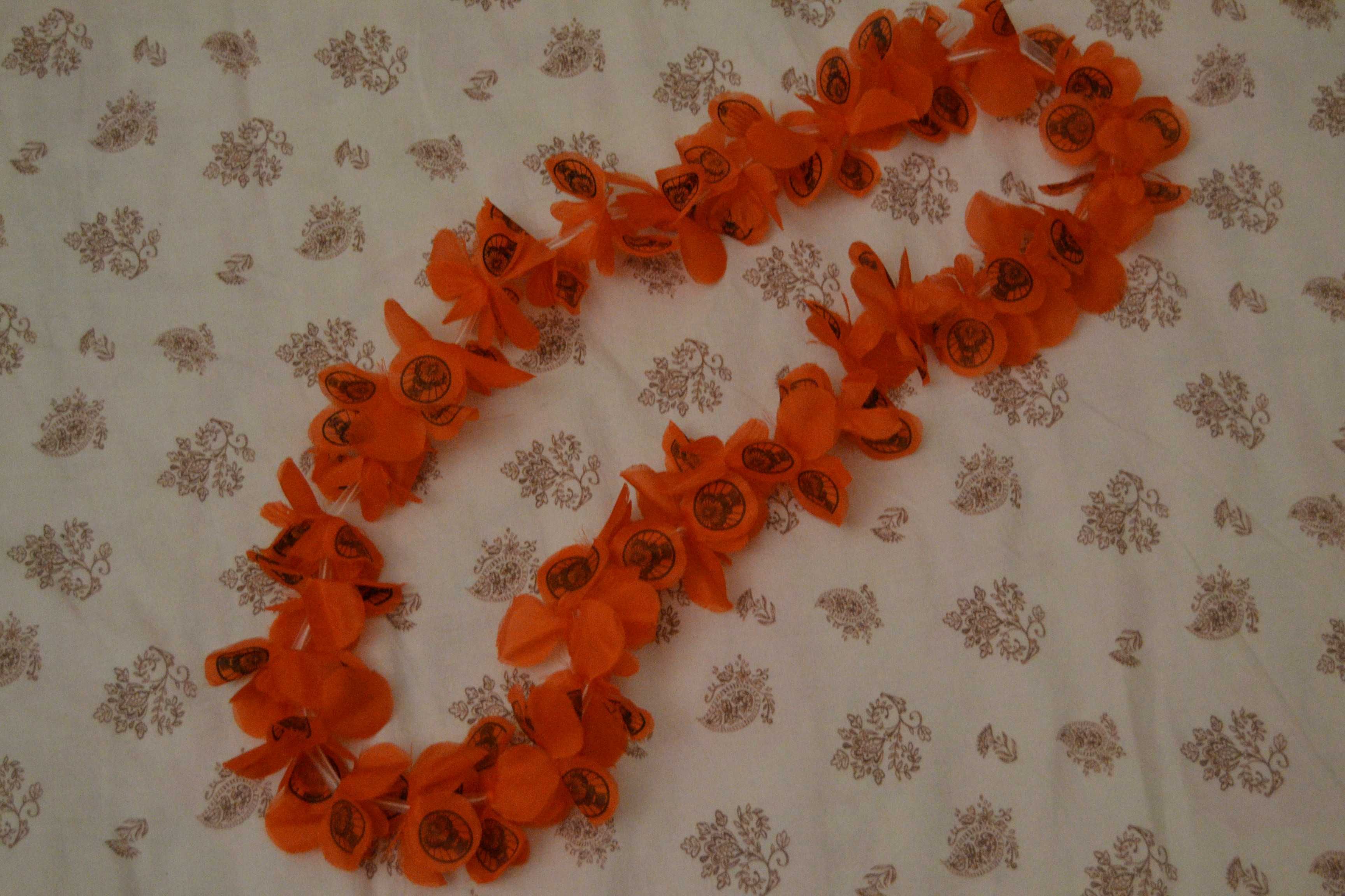 Naszyjnik kwiaty łańcuch hawajski czerwony wieczór panieński kostium