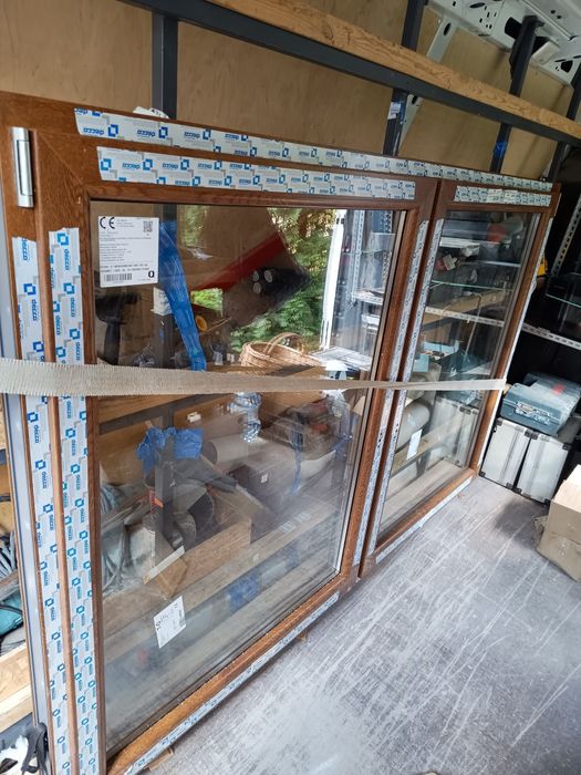 Okno pcv złoty dąb nowe od ręki