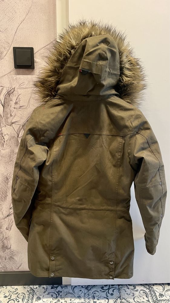 Kurtka Parka zimowa XS Travel Decathlon Khaki