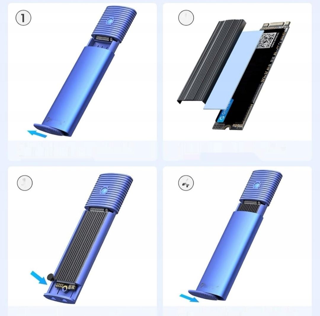 ORICO M.2 NVMe SATA SSD Adapter, USB C 3.2 Gen 2, 10Gbps PCIe NVMe, Al