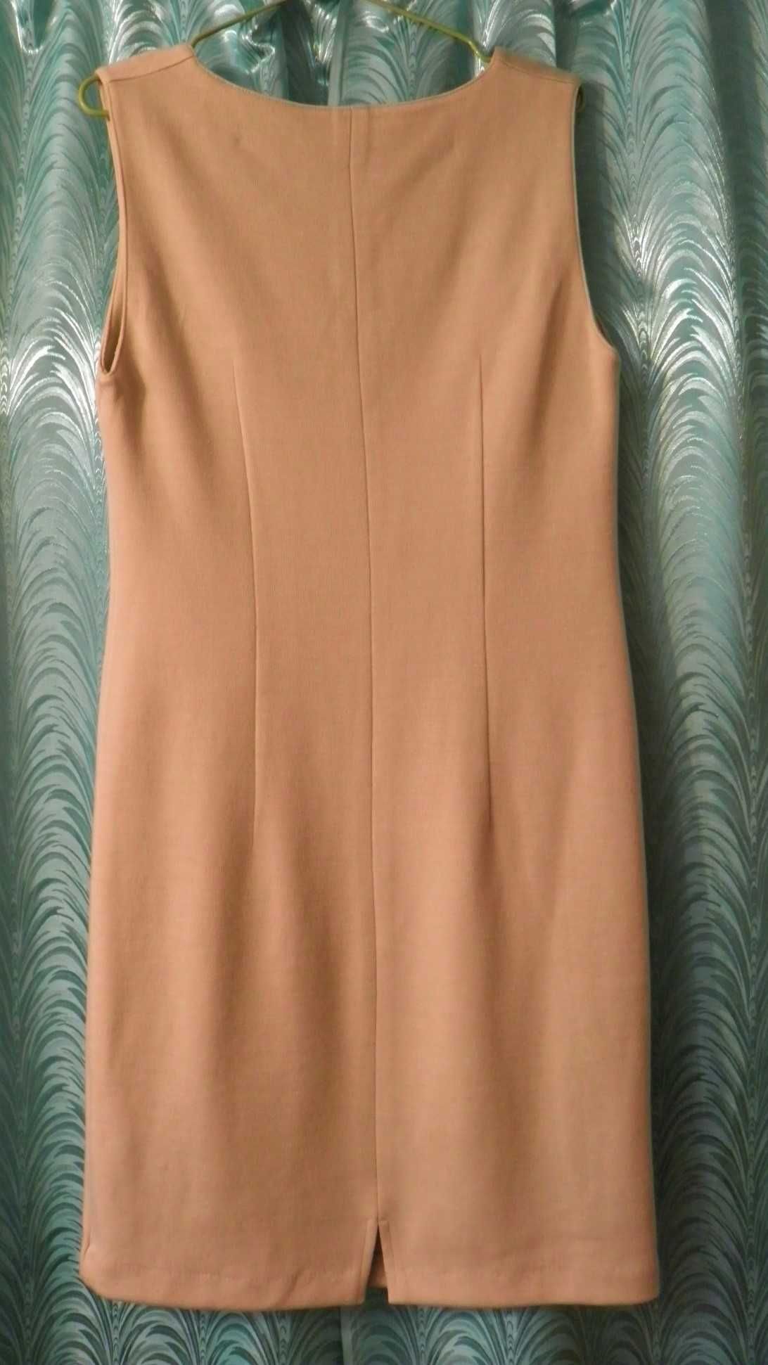 Шерстяной женский костюм-"двойка" (платье + пиджак), 48-50 размер
