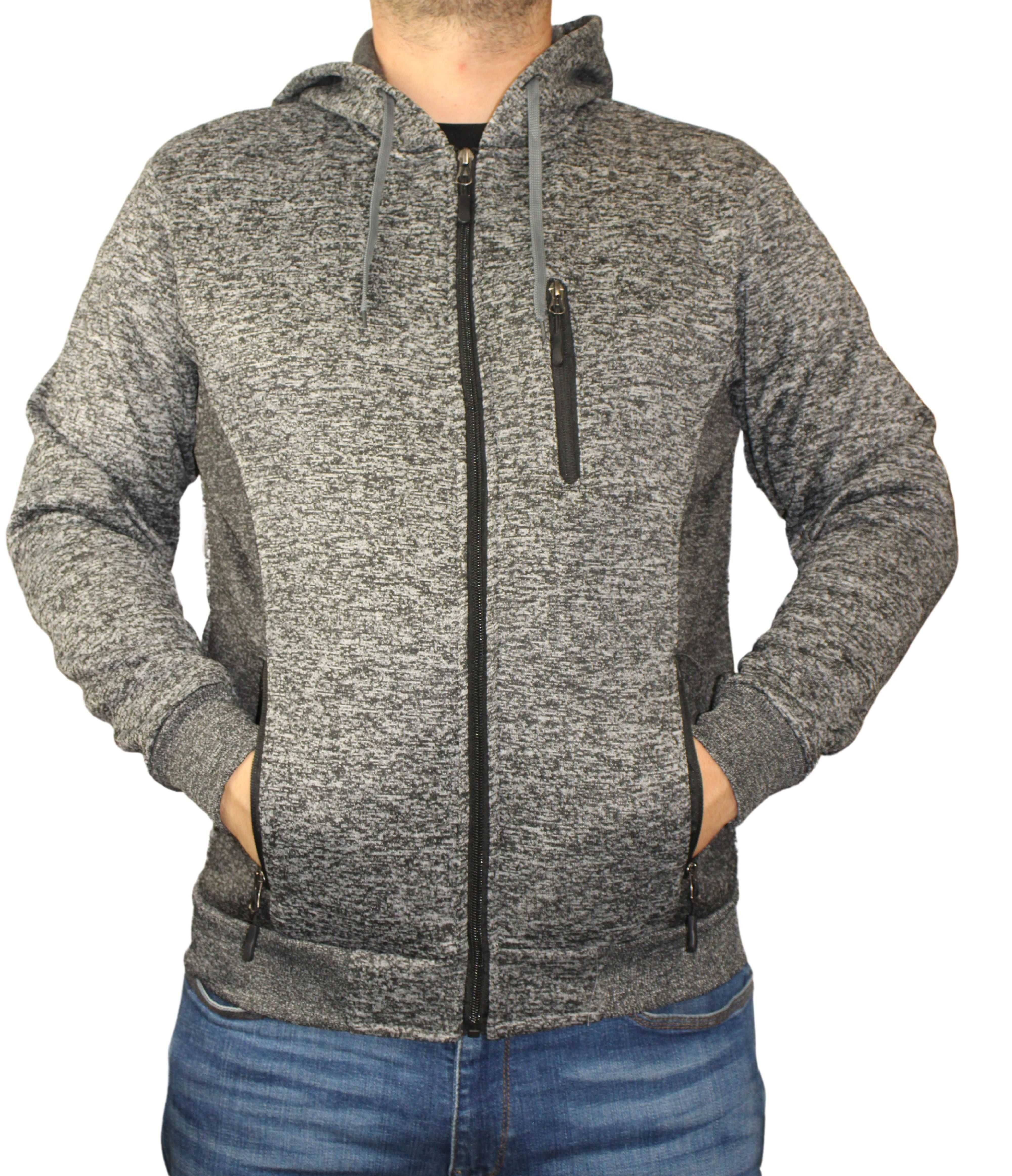 Rozsuwana bluza męska OCIEPLANA rozmiary od M do 3XL