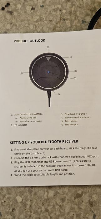 Zestaw Bluetooth - Mini-Jack do Auta, Do Wieży