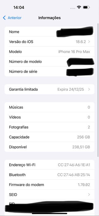 iPhone 16 Pro Max 256 GB Gold Garantia 2 Anos