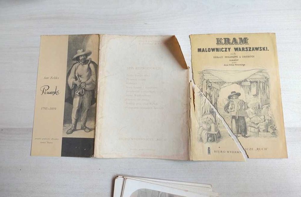 Kram malowniczy warszawski Jan Feliks Piwarski 9 pocztówek