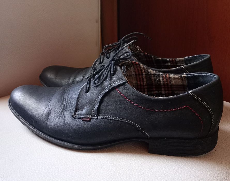 Nikopol skórzane półbuty męskie 42