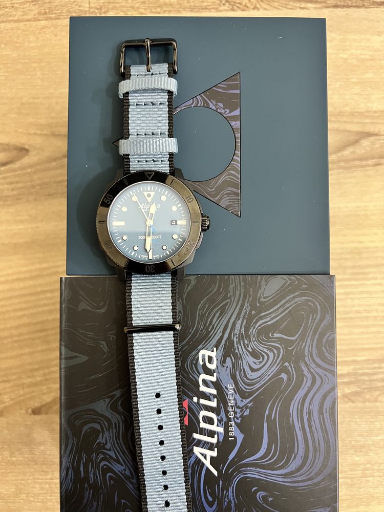 Alpina Mens Alpina Seastrong Diver Gyre Swiss Automatic 44mm