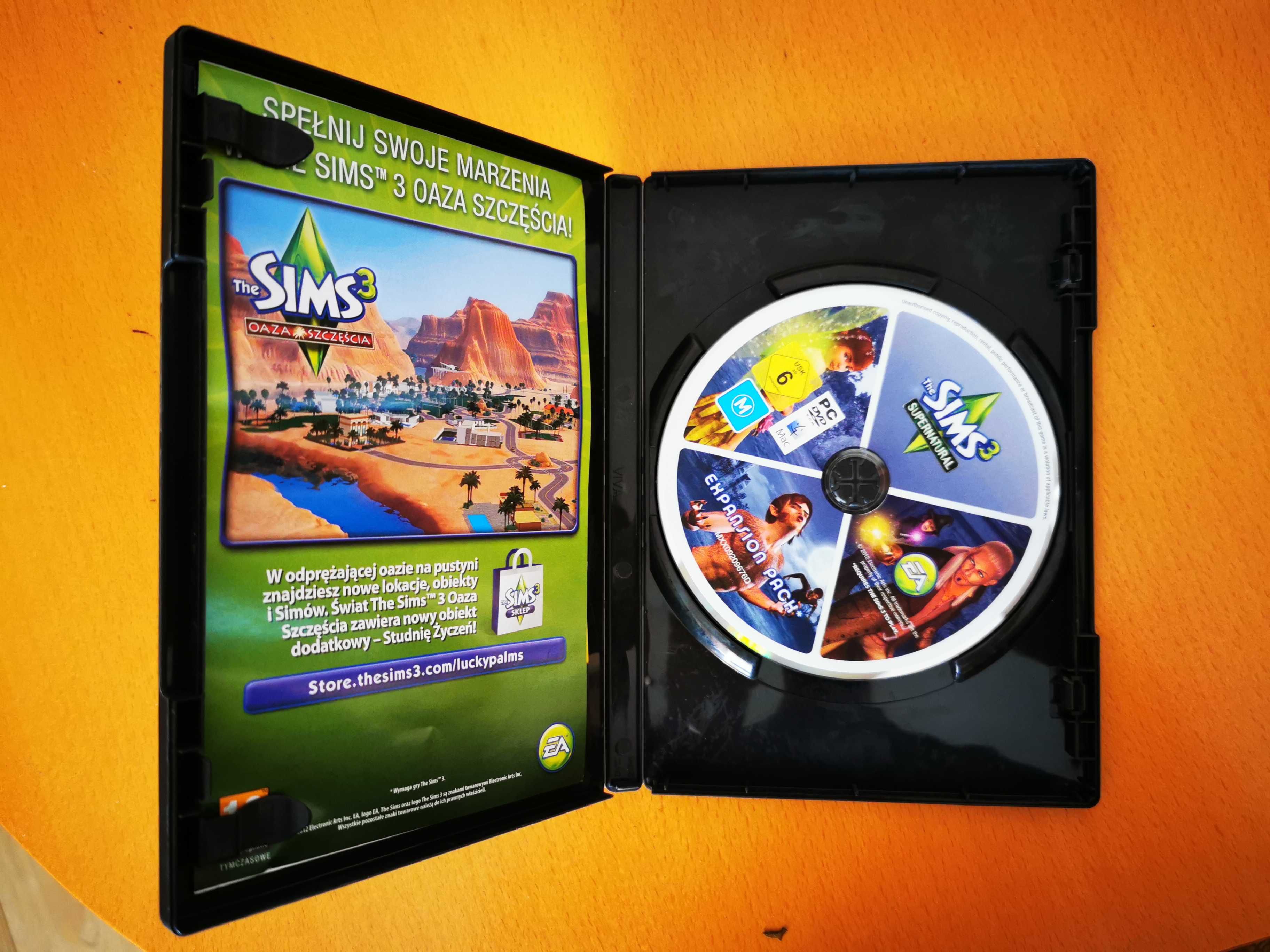 Zestaw The Sims 3 + 5x dodatki Kariera Zwierzaki Podróże zostań gwiazd