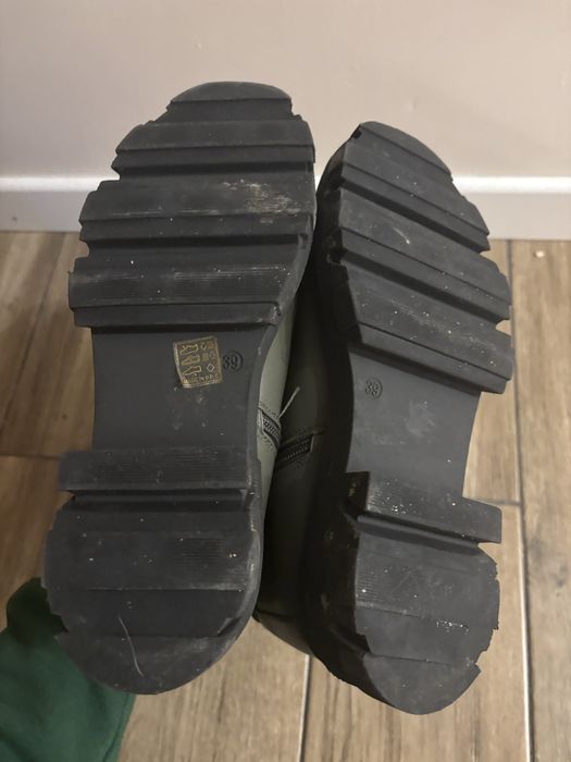 buty za kostkę khaki