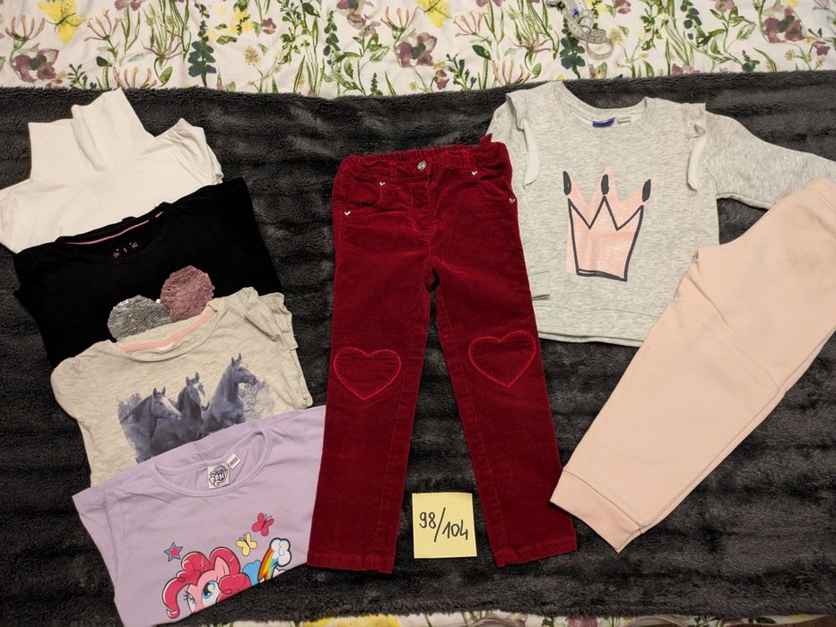 Paka ubrań zimowych dla dziewczynki rozmiar 98/104