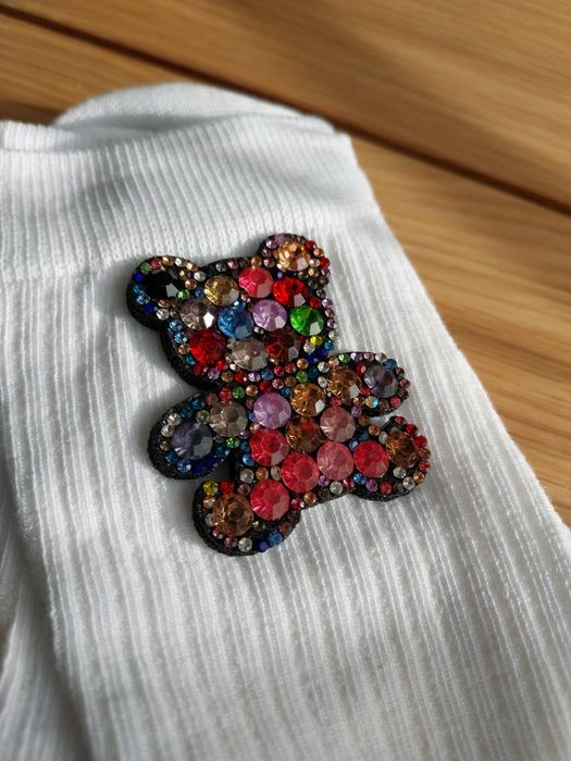 Skarpetki damskie z cyrkoniami