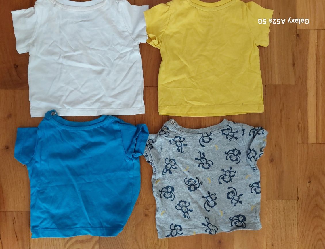 T-shirt koszulka niemowlęca Lupilu z małpkami rozmiar 56 4 szt