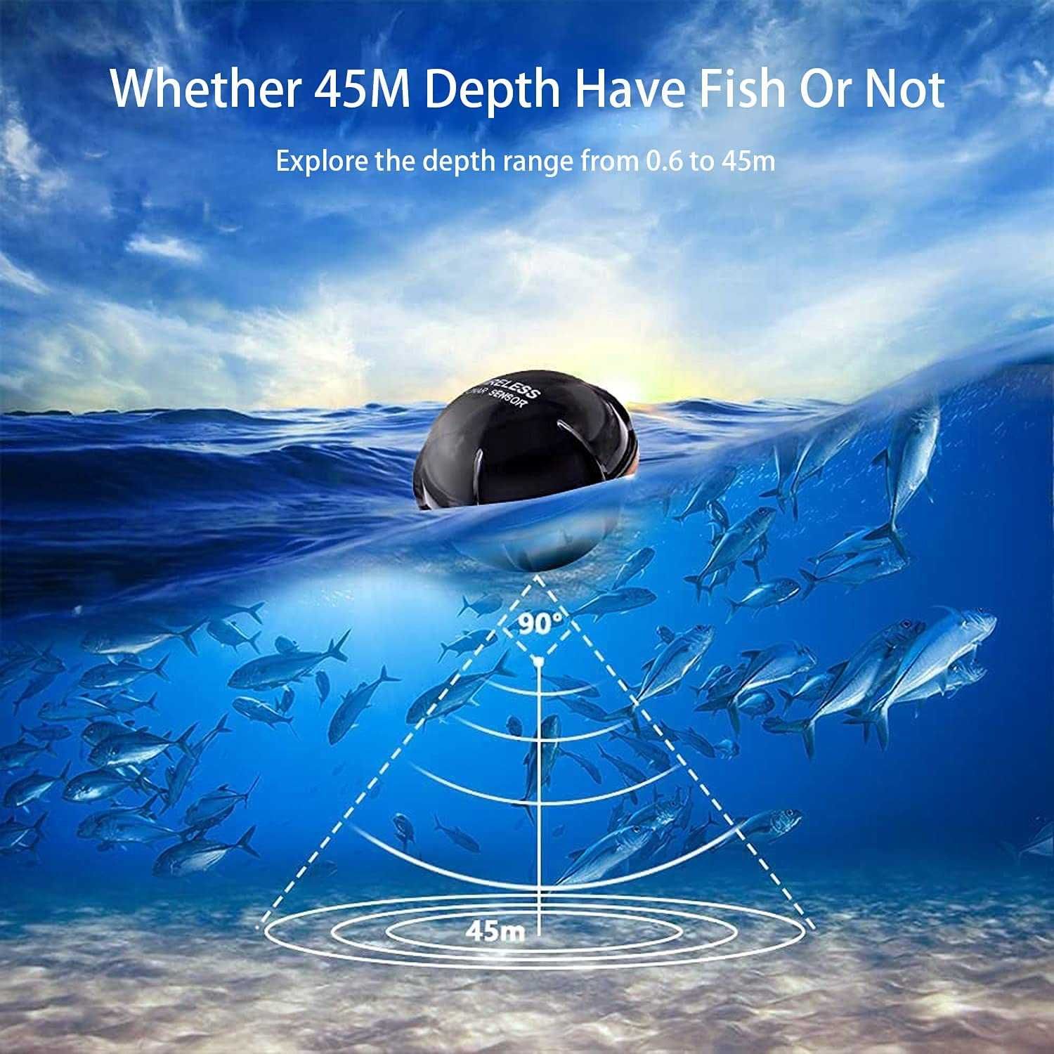 Nowa Echosonda sonar 100m fish finder deeper echo