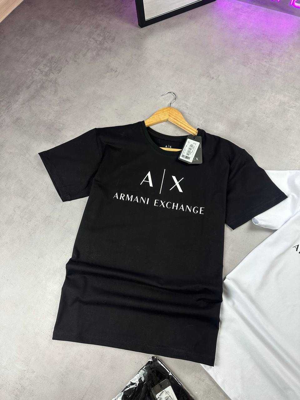 Футболки Armani Чорні/Білі