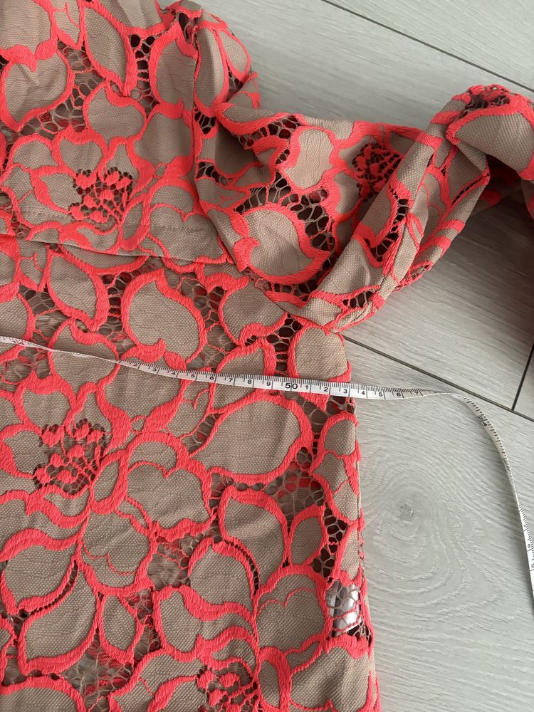 Koszula narzutka krótka neonowy wzór r 40 Topshop