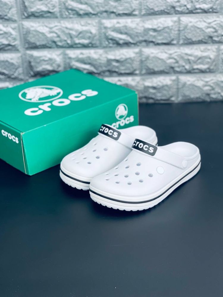 Шлепанцы Crocs женские белые шлепки сабо кроксы Новинка!