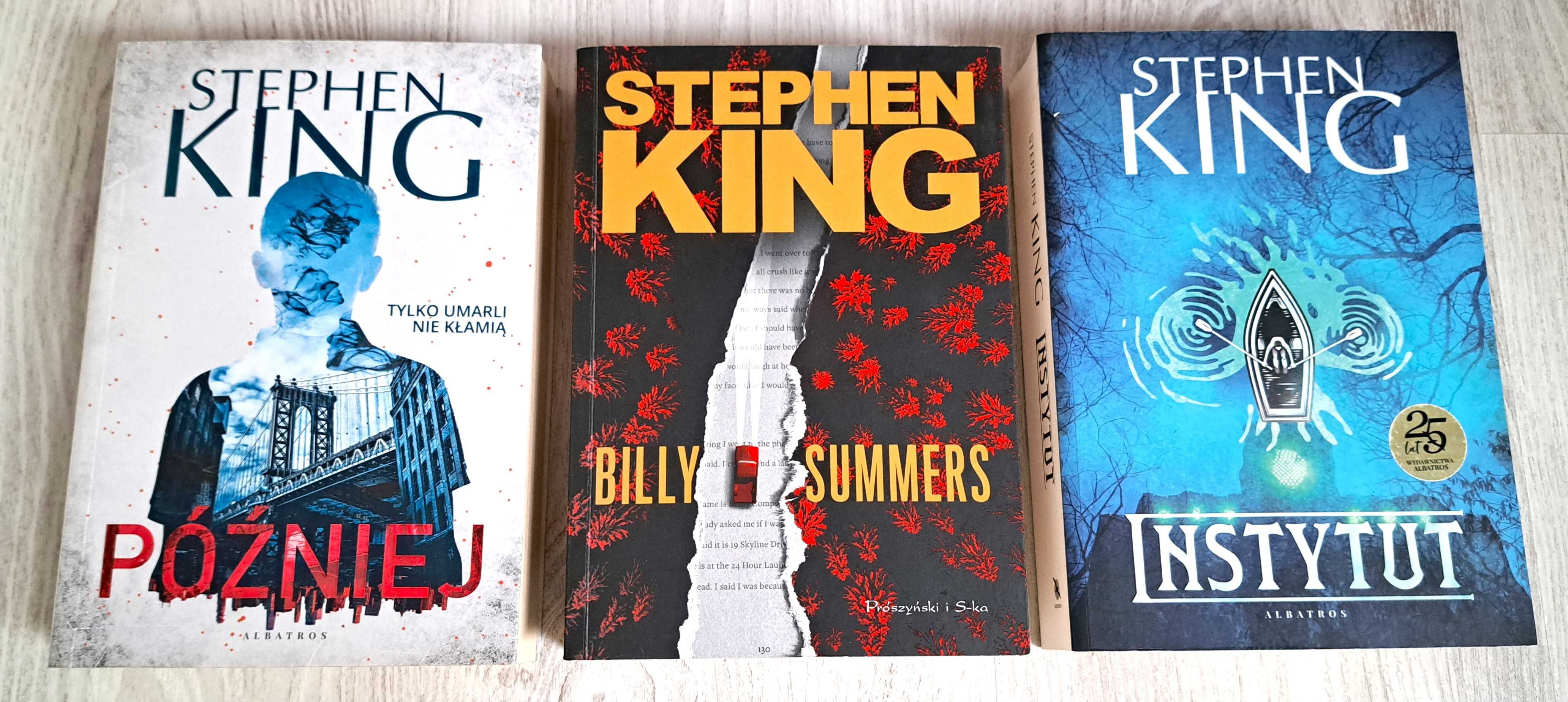 3x Stephen King Później + Billy Summers + Instytut BDB jak nowe