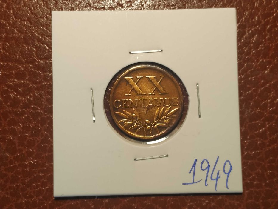 404 moeda de 20 (XX) centavos de 1949 - Portugal