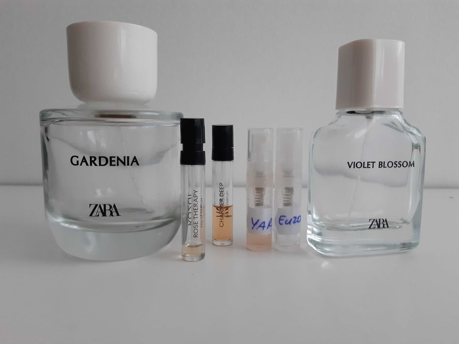 puste flakony Zara Gardenia + Violet Blossom + gratisy